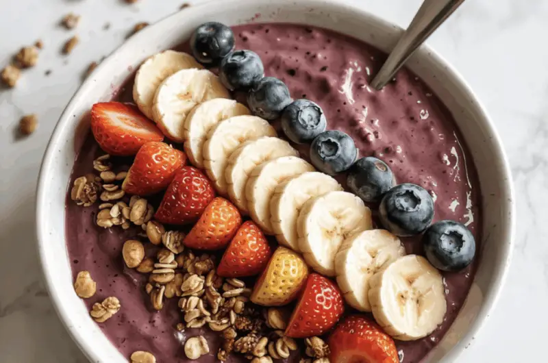 Chocolate Peanut Butter Avocado Smoothie Bowl
